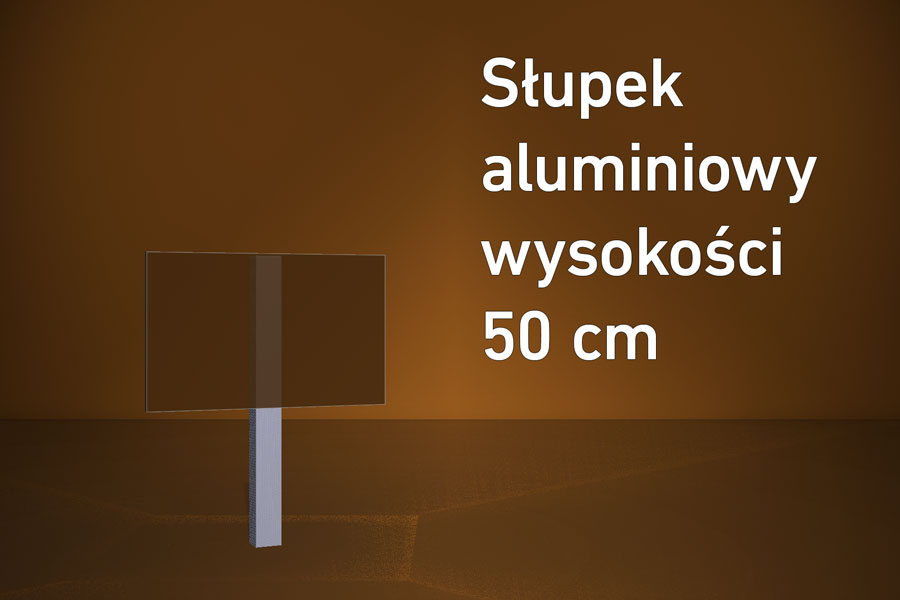 Słupek aluminiowy 50 cm