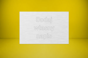 Tabliczka 15 x 10 cm z laminatu grawerskiego aluminium szczotkowane