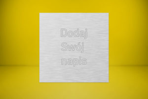 Tabliczka 20 x 20 cm z laminatu grawerskiego stal szczotkowana