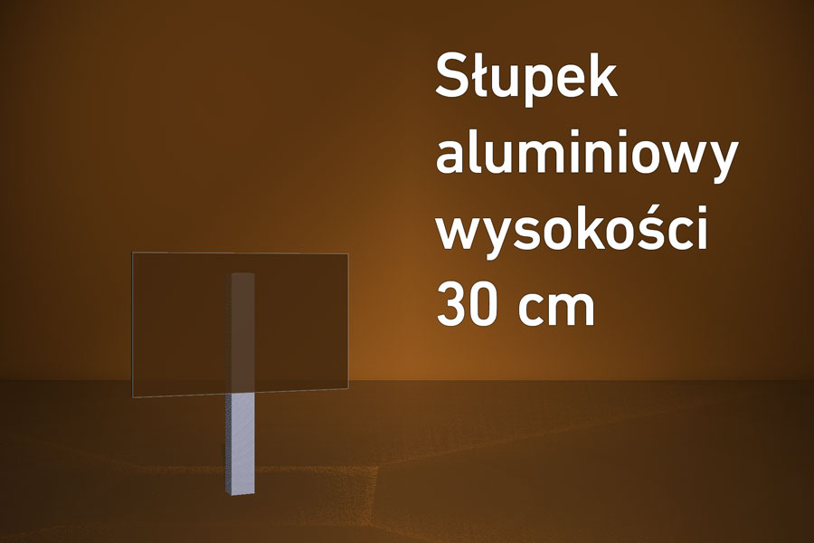 Słupek aluminiowy 30 cm